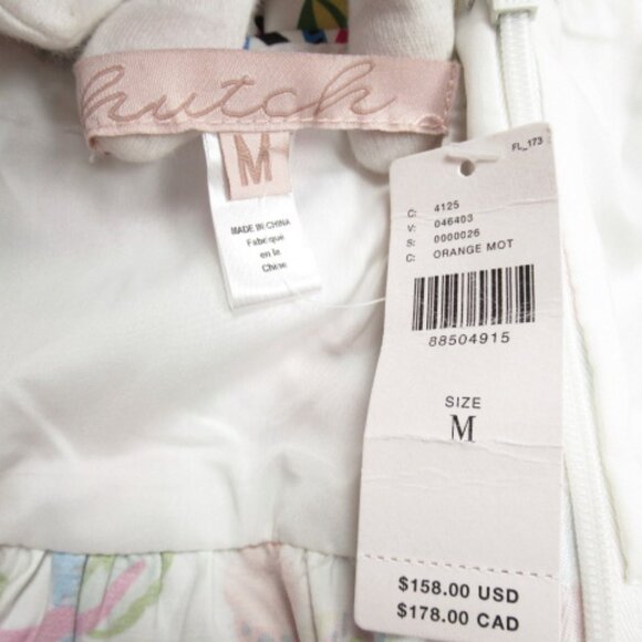 Anthropologie Hutch Bandeau Romper White Orange Motif M - Picture 13 of 13